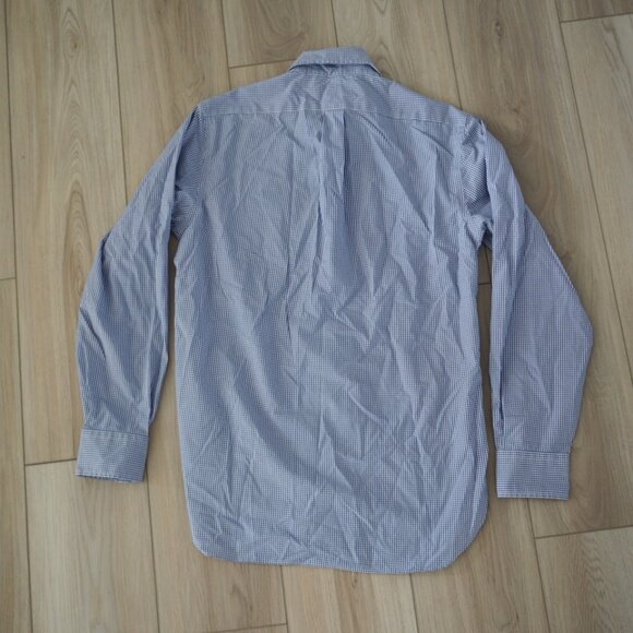 Ralph Lauren Blue Checkered Buttoned Dress Shirt – Easy Care, Size 14.5 / 32-33 - Picture 5 of 10